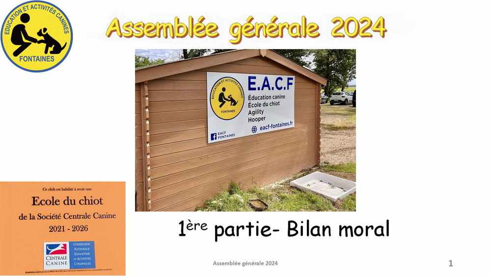 Bilan 2024 présenté lors de l'assemblée générale du 4 avril 2025